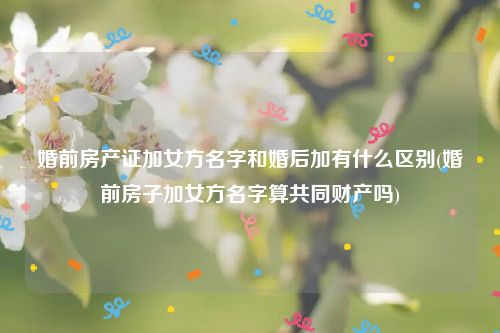 婚前房产证加女方名字和婚后加有什么区别(婚前房子加女方名字算共同财产吗)