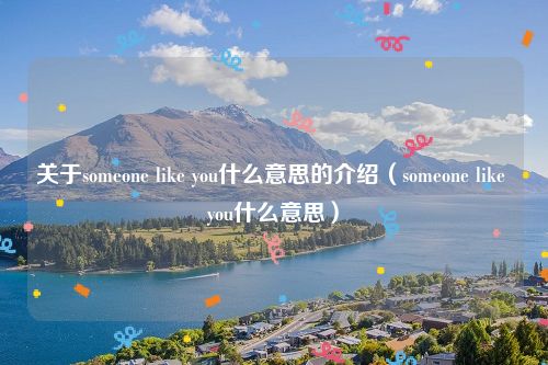 关于someone like you什么意思的介绍（someone like you什么意思）