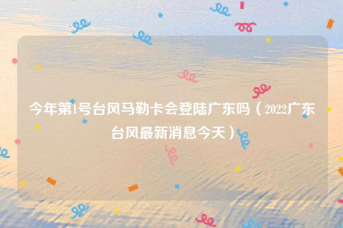 今年第1号台风马勒卡会登陆广东吗(2022广东台风最新消息今天)