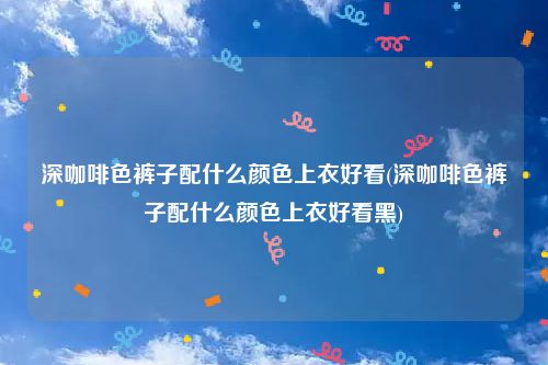 深咖啡色裤子配什么颜色上衣好看(深咖啡色裤子配什么颜色上衣好看黑)