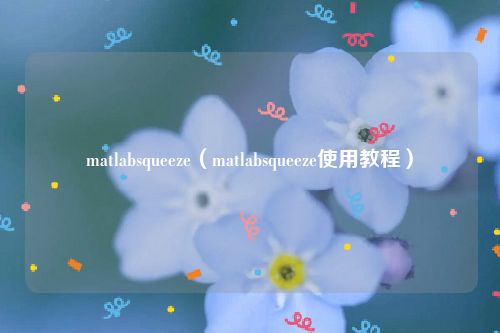 matlabsqueeze（matlabsqueeze使用教程）