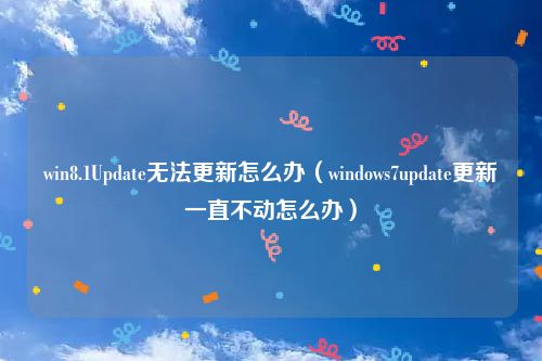 win8.1Update无法更新怎么办(windows7update更新一直不动怎么办)