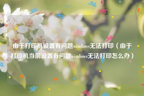 由于打印机设置有问题windows无法打印(由于打印机当前设置有问题windows无法打印怎么办)