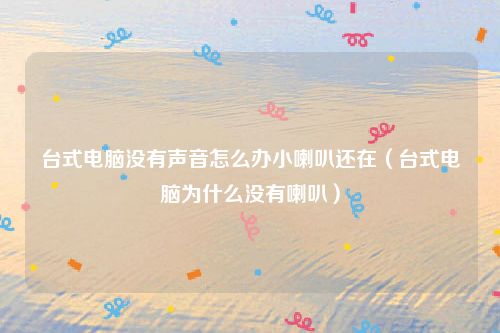 台式电脑没有声音怎么办小喇叭还在(台式电脑为什么没有喇叭)