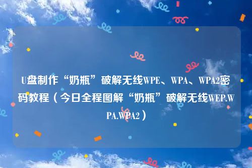 U盘制作“奶瓶”破解无线WPE、WPA、WPA2密码教程（今日全程图解“奶瓶”破解无线WEP.WPA.WPA2）