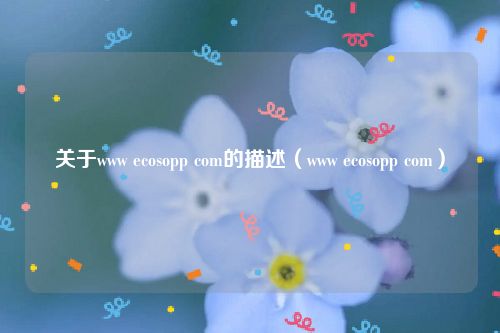 关于www ecosopp com的描述（www ecosopp com）