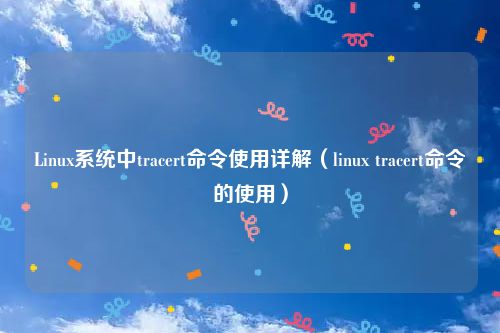 Linux系统中tracert命令使用详解（linux tracert命令的使用）