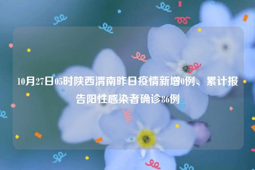 10月27日05时陕西渭南昨日疫情新增0例、累计报告阳性感染者确诊86例