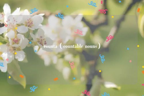 counta（countable nouns）