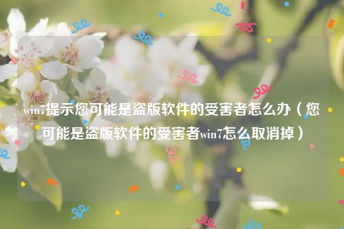 win7提示您可能是盗版软件的受害者怎么办（您可能是盗版软件的受害者win7怎么取消掉）