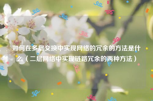 如何在多层交换中实现网络的冗余的方法是什么（二层网络中实现链路冗余的两种方法）