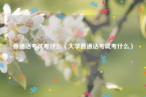 普通话考试考什么(大学普通话考试考什么)