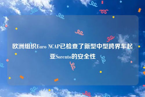 欧洲组织Euro NCAP已检查了新型中型跨界车起亚Sorento的安全性
