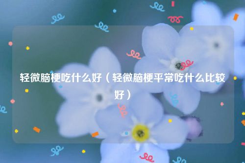 轻微脑梗吃什么好（轻微脑梗平常吃什么比较好）