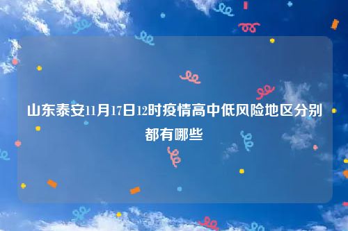 山东泰安11月17日12时疫情高中低风险地区分别都有哪些