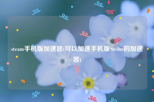 steam手机版加速器(可以加速手机版Steam的加速器)