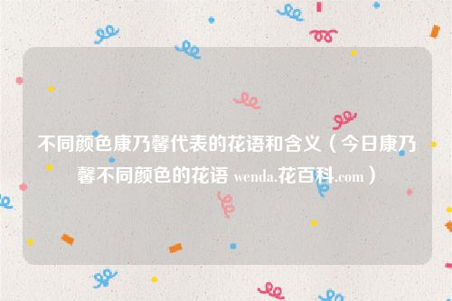 不同颜色康乃馨代表的花语和含义（今日康乃馨不同颜色的花语 wenda.花百科.com）