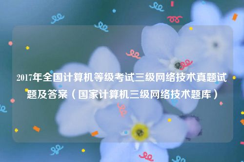 2017年全国计算机等级考试三级网络技术真题试题及答案（国家计算机三级网络技术题库）