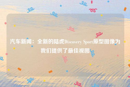 汽车新闻：全新的陆虎Discovery Sport原型图像为我们提供了最佳视图