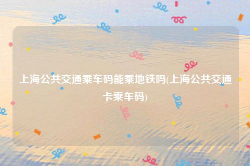 上海公共交通乘车码能乘地铁吗(上海公共交通卡乘车码)