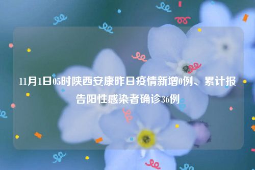 11月1日05时陕西安康昨日疫情新增0例、累计报告阳性感染者确诊36例