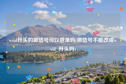 wxid开头的微信号可以登录吗(微信号不能改成wxid_开头吗)