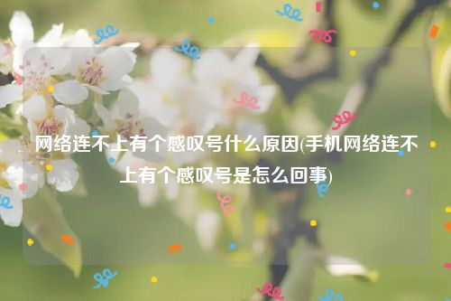 网络连不上有个感叹号什么原因(手机网络连不上有个感叹号是怎么回事)