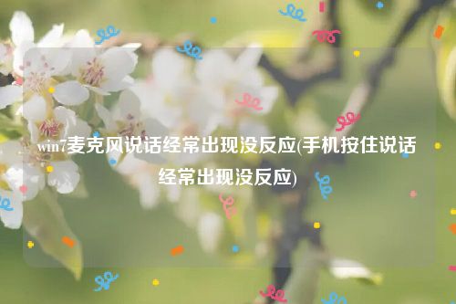 win7麦克风说话经常出现没反应(手机按住说话经常出现没反应)