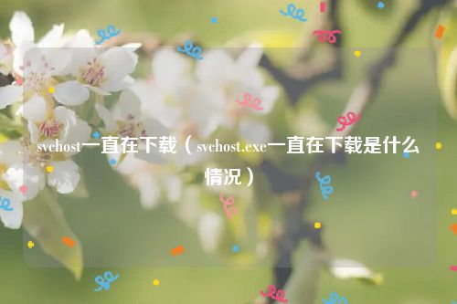 svchost一直在下载(svchost.exe一直在下载是什么情况)