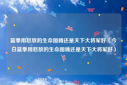蓝拳用怒放的生命图腾还是天下大将军好(今日蓝拳用怒放的生命图腾还是天下大将军好)